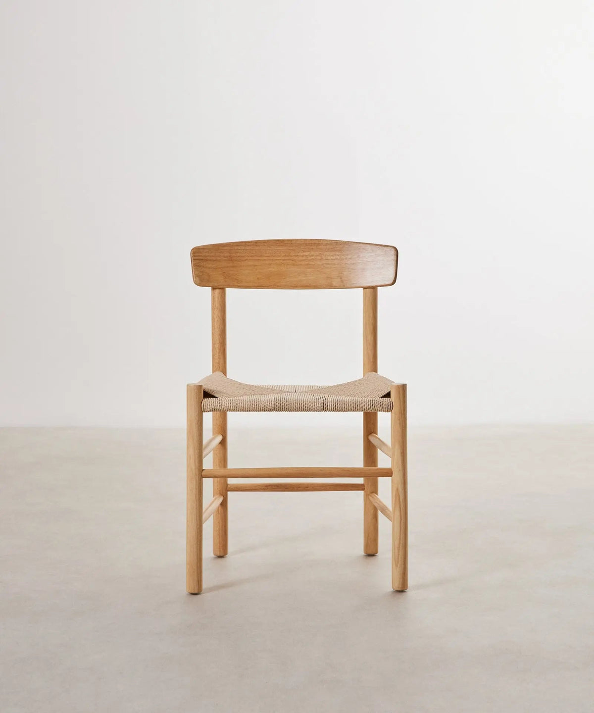 Chaise de salle à manger en bois et corde tressée Alba