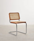 Chaise de salle à manger en bois, rotin et métal Candy New Edition