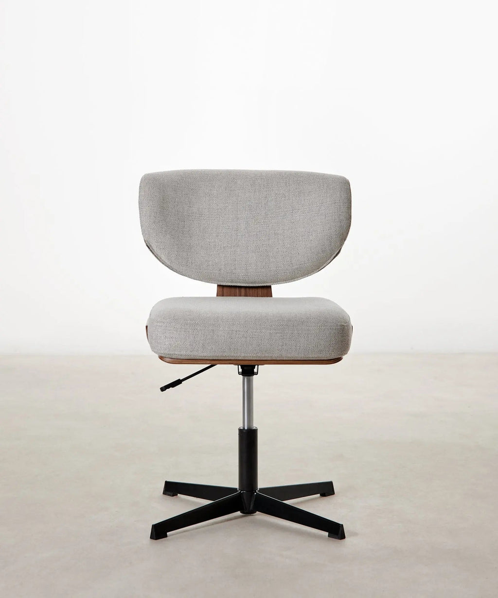 Chaise de bureau en tissu et bois Lexa