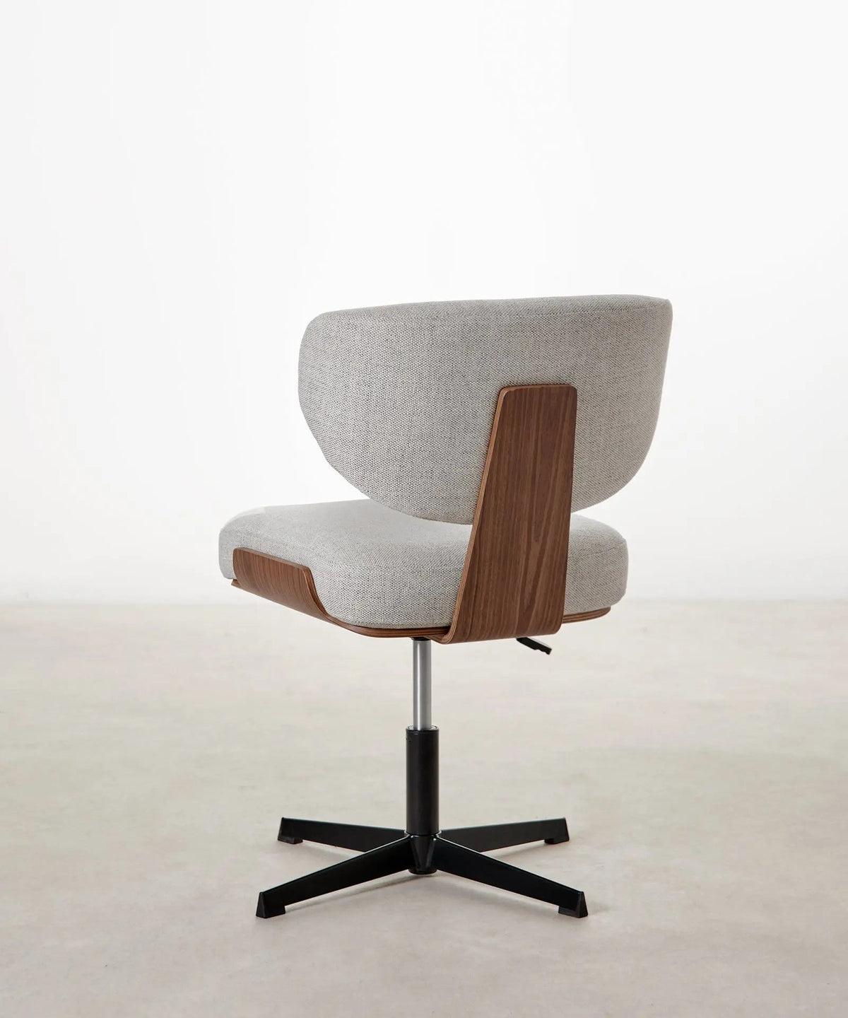 Chaise de bureau en tissu et bois Lexa