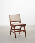 Chaise de salle à manger en bois et rembourrée Matilde