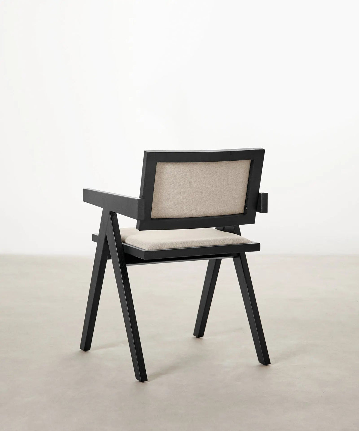 Chaise de salle à manger en bois et rembourrée Matilde Arms