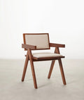 Chaise de salle à manger en bois et rembourrée Matilde Arms