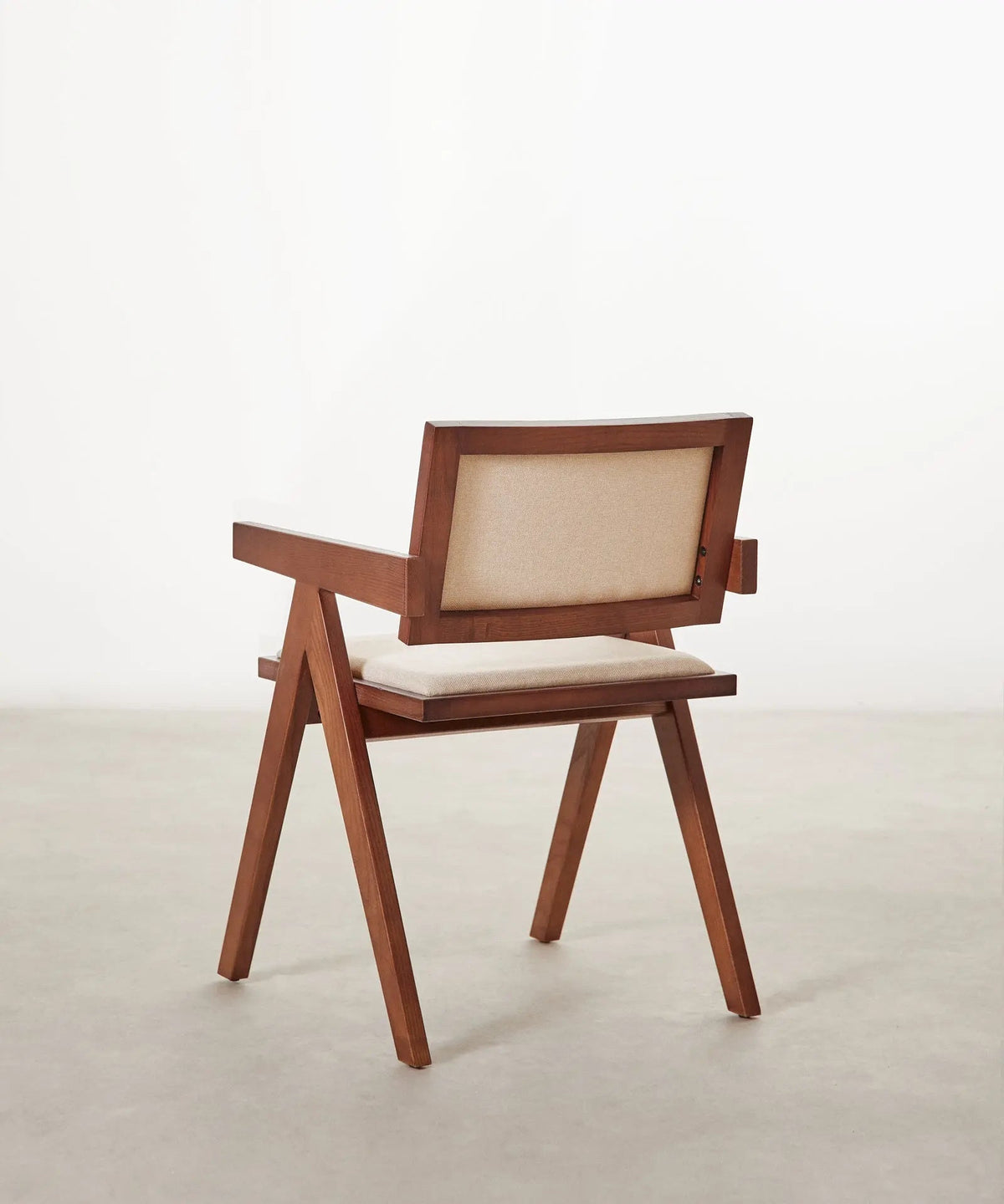 Chaise de salle à manger en bois et rembourrée Matilde Arms