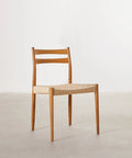 Chaise de salle à manger en bois et corde tressée Nona