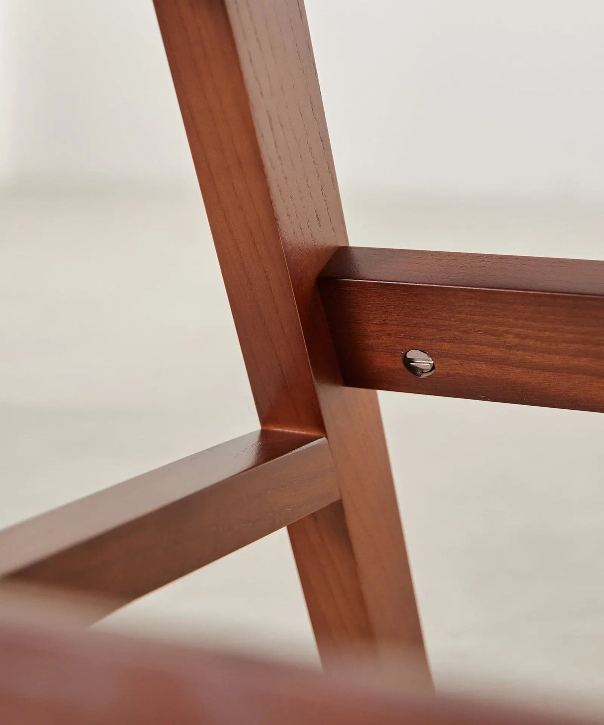 Chaise de salle à manger en bois, rotin et tissu Pauline