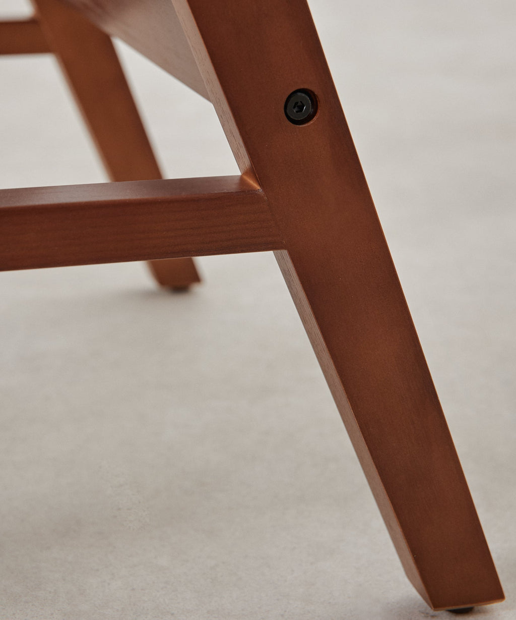 Chaise de salle à manger en bois, rotin et tissu Pauline Color Edition