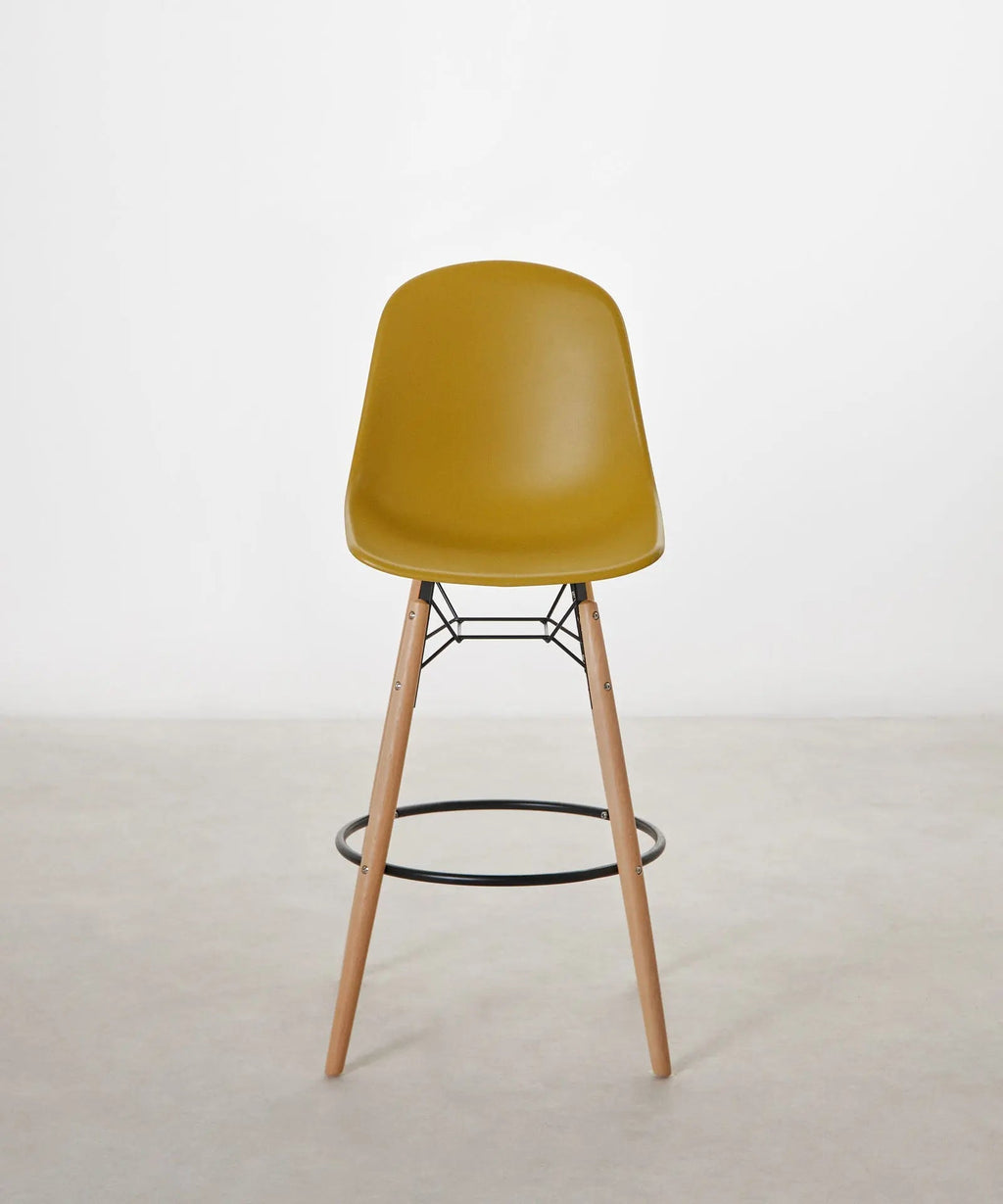 Tabouret en polypropylène et bois Elon
