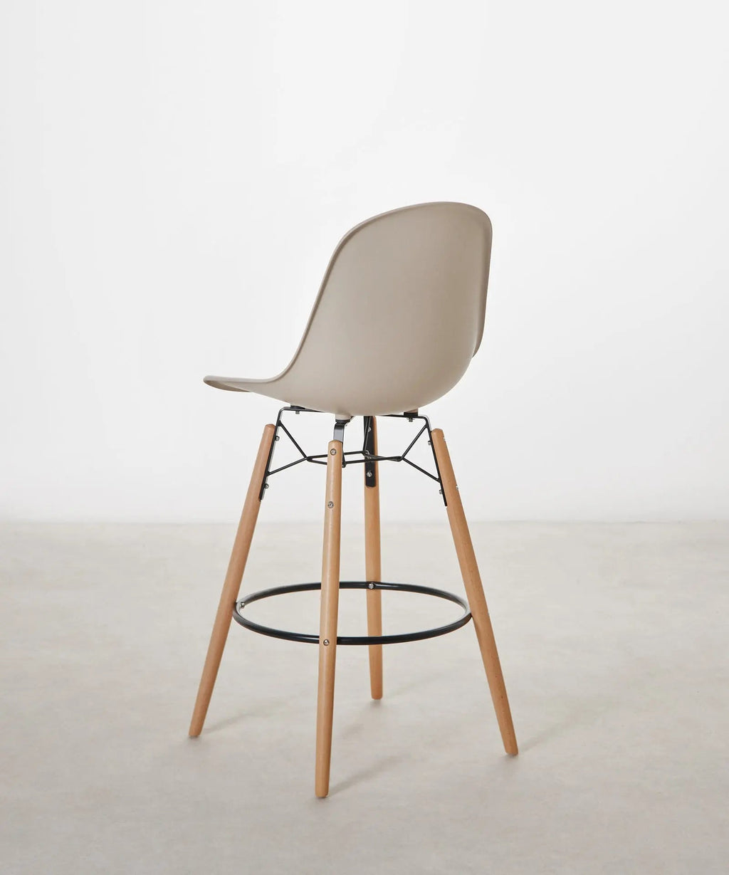 Tabouret en polypropylène et bois Elon