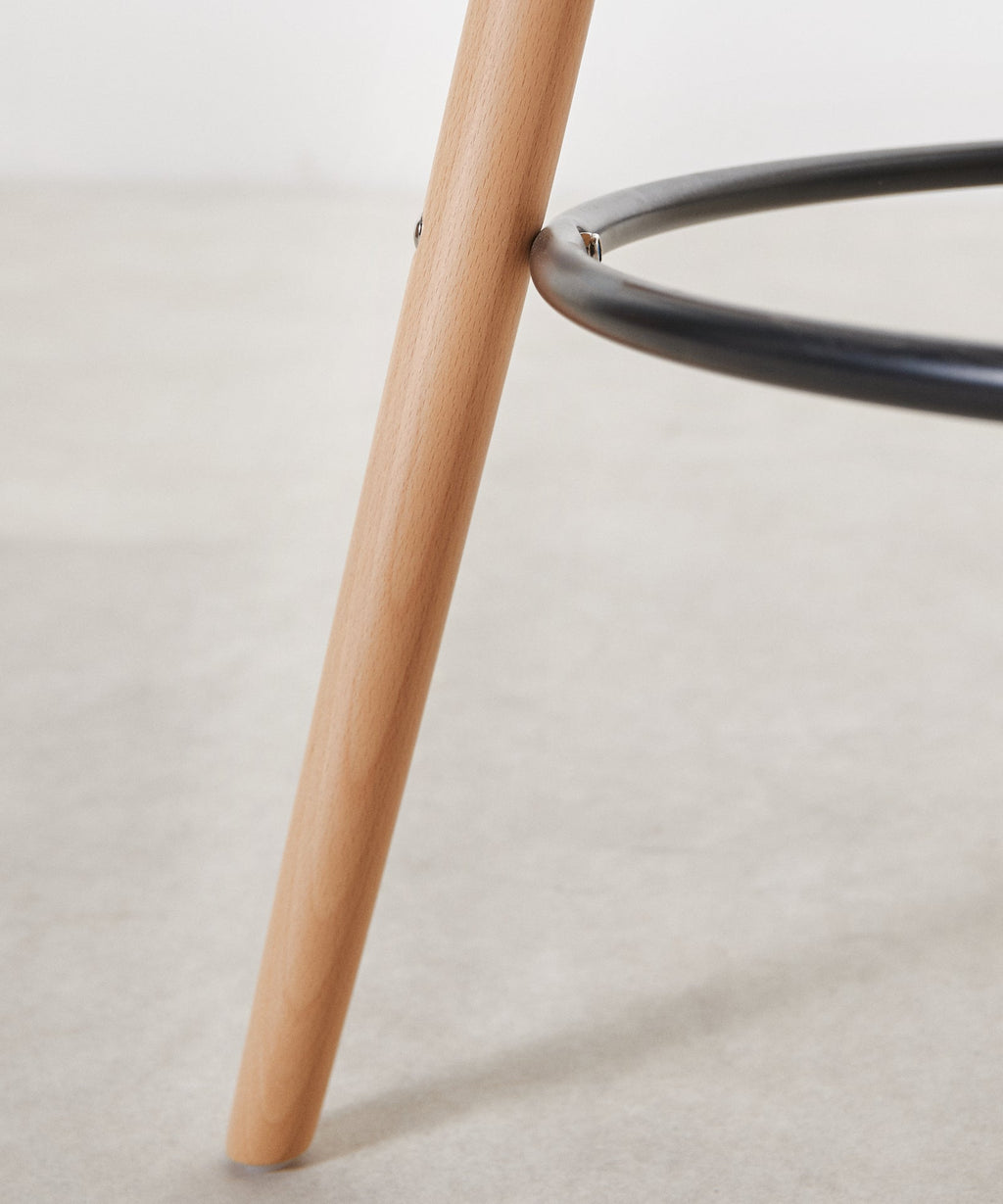 Tabouret en polypropylène et bois Elon