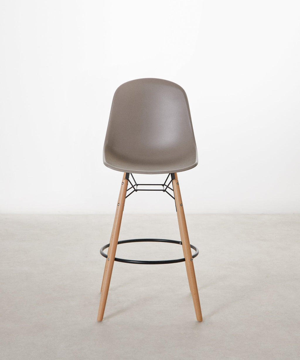 Tabouret en polypropylène et bois Elon