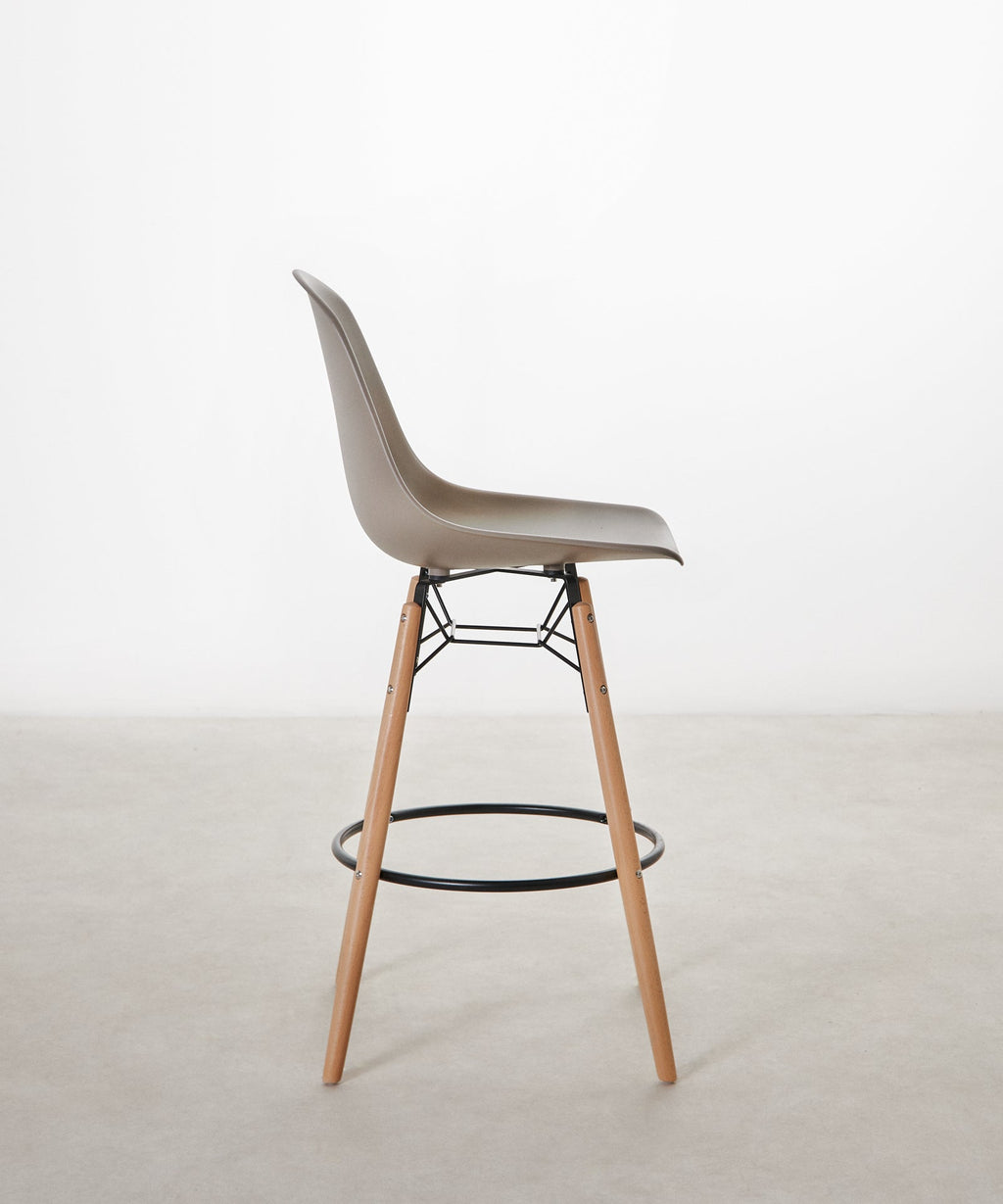 Tabouret en polypropylène et bois Elon
